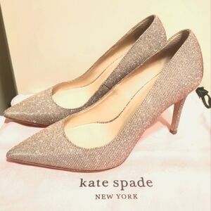 New in Box Kate Spade NY "Vivian" Pink Lurex Sparkly Pumps Sz.6.5 Ret $229
